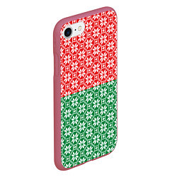 Чехол iPhone 7/8 матовый Беларусь алатырь, цвет: 3D-малиновый — фото 2