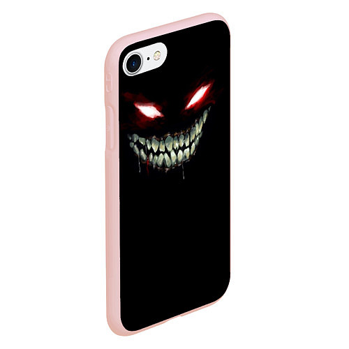 Чехол iPhone 7/8 матовый Disturbed zxc принт / 3D-Светло-розовый – фото 2