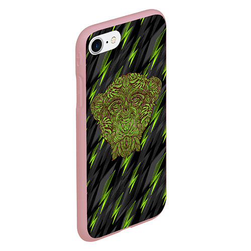 Чехол iPhone 7/8 матовый Обезьяна из листьев / 3D-Баблгам – фото 2