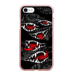Чехол iPhone 7/8 матовый Атака вампиров, цвет: 3D-светло-розовый