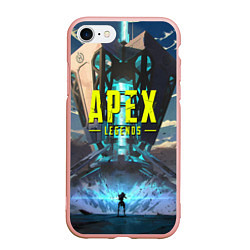 Чехол iPhone 7/8 матовый APEX Legends boom, цвет: 3D-светло-розовый