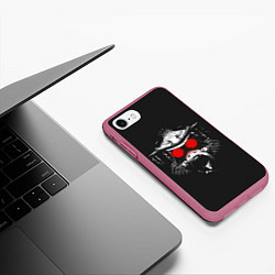 Чехол iPhone 7/8 матовый Техноследопыт, цвет: 3D-малиновый — фото 2