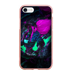 Чехол iPhone 7/8 матовый KDA AKALI NEON АКАЛИ НЕОН LEAGUE OF LEGENDS, цвет: 3D-светло-розовый