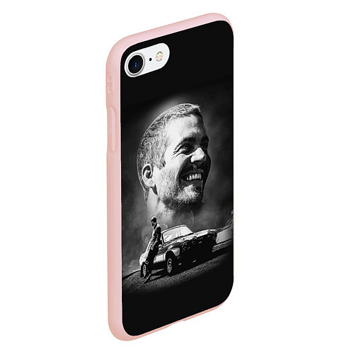 Чехол iPhone 7/8 матовый Paul Walker / 3D-Светло-розовый – фото 2