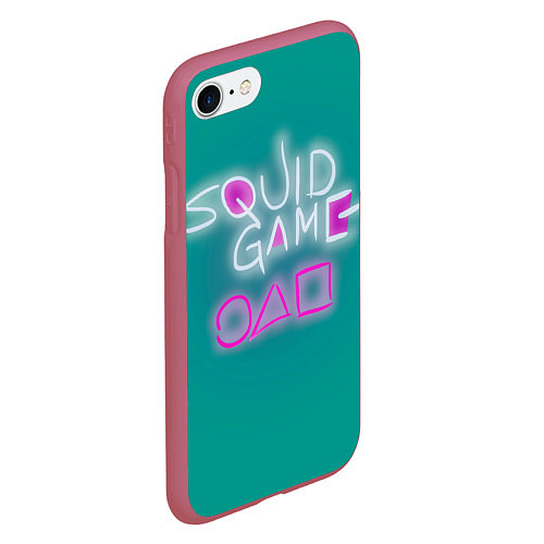 Чехол iPhone 7/8 матовый Squid game a / 3D-Малиновый – фото 2