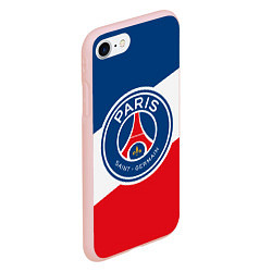 Чехол iPhone 7/8 матовый Paris Saint-Germain FC, цвет: 3D-светло-розовый — фото 2