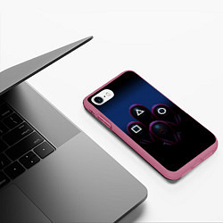 Чехол iPhone 7/8 матовый GUARDS SQUID GAME, цвет: 3D-малиновый — фото 2