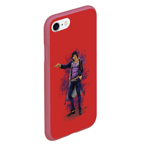 Чехол iPhone 7/8 матовый Jotaro Jo Jo / 3D-Малиновый – фото 2