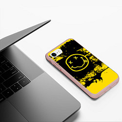 Чехол iPhone 7/8 матовый Нирвана Гранж Nirvana Smile, цвет: 3D-светло-розовый — фото 2