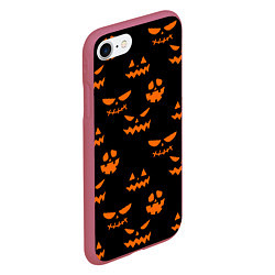 Чехол iPhone 7/8 матовый SMILE HALLOWEEN, цвет: 3D-малиновый — фото 2