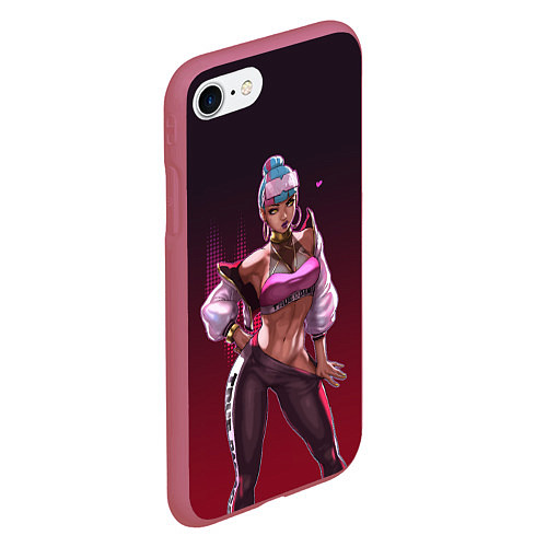 Чехол iPhone 7/8 матовый League of Legends Qiyana / 3D-Малиновый – фото 2