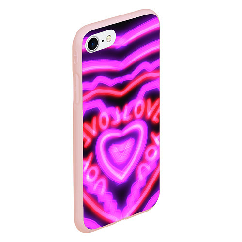 Чехол iPhone 7/8 матовый Lover love / 3D-Светло-розовый – фото 2