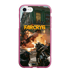 Чехол iPhone 7/8 матовый Far Cry 6 gameplay art, цвет: 3D-малиновый