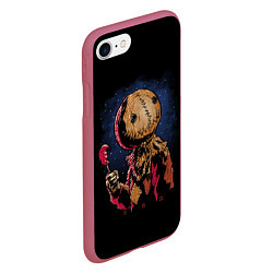 Чехол iPhone 7/8 матовый Живое Чучело Halloween, цвет: 3D-малиновый — фото 2