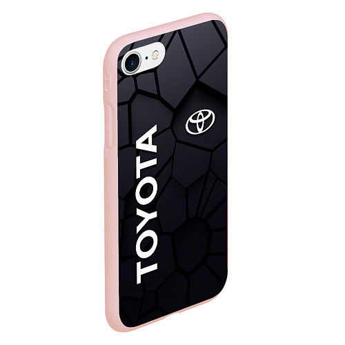 Чехол iPhone 7/8 матовый Toyota 3D плиты / 3D-Светло-розовый – фото 2