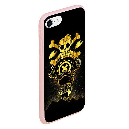 Чехол iPhone 7/8 матовый ONE PIECE ВАН ПИС GOLDEN / 3D-Светло-розовый – фото 2