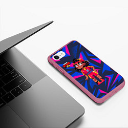 Чехол iPhone 7/8 матовый Девушка Meg Brawl Stars, цвет: 3D-малиновый — фото 2