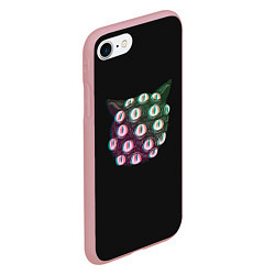 Чехол iPhone 7/8 матовый Космический Кот Монстр, цвет: 3D-баблгам — фото 2