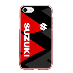 Чехол iPhone 7/8 матовый SUZUKI СУЗУКИ RED LOGO