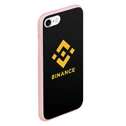 Чехол iPhone 7/8 матовый БИНАНС ЛОГО CARBON BINANCE LOGO, цвет: 3D-светло-розовый — фото 2