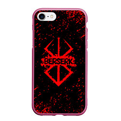 Чехол iPhone 7/8 матовый BERSERK logo elements, цвет: 3D-малиновый