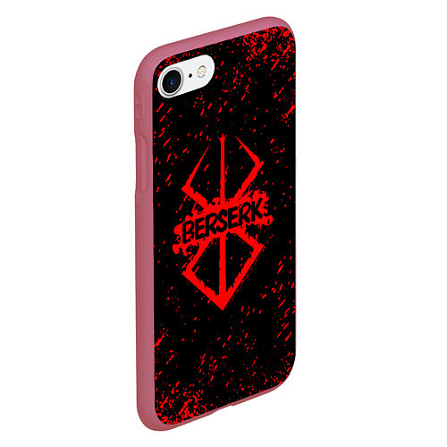 Чехол iPhone 7/8 матовый BERSERK logo elements / 3D-Малиновый – фото 2