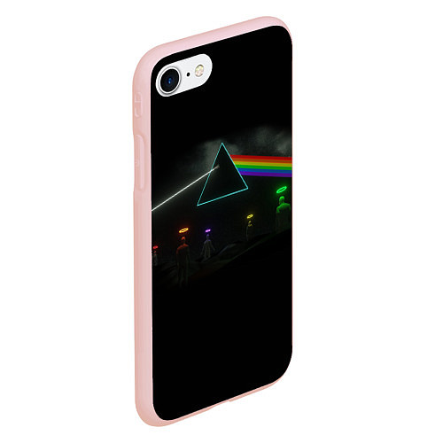 Чехол iPhone 7/8 матовый ПИНК ФЛОЙД PINK FLOYD LOGO / 3D-Светло-розовый – фото 2