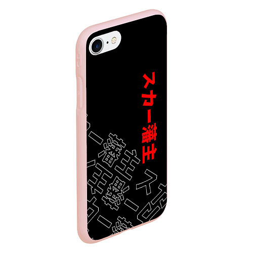Чехол iPhone 7/8 матовый SCARLXRD JAPAN STYLE ИЕРОГЛИФЫ / 3D-Светло-розовый – фото 2