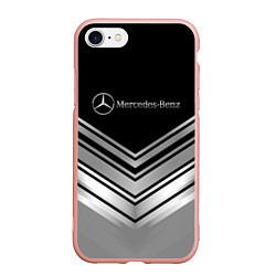 Чехол iPhone 7/8 матовый Mercedes-Benz Текстура, цвет: 3D-светло-розовый