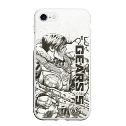 Чехол iPhone 7/8 матовый Gears 5 Gears of War - Кейт Диаз, цвет: 3D-белый