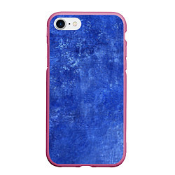 Чехол iPhone 7/8 матовый Ночная синева, цвет: 3D-малиновый