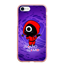 Чехол iPhone 7/8 матовый Игра в кальмара: Девочка, цвет: 3D-светло-розовый