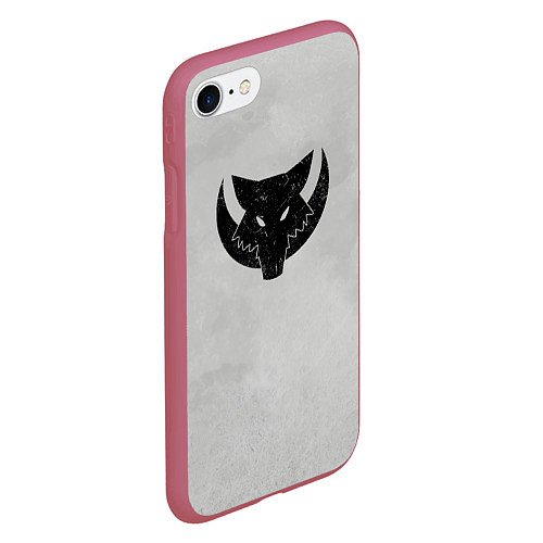 Чехол iPhone 7/8 матовый Лунные волки цвет легиона / 3D-Малиновый – фото 2