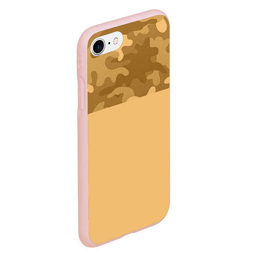 Чехол iPhone 7/8 матовый Песочный / 3D-Светло-розовый – фото 2