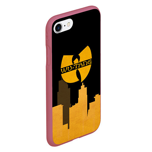 Чехол iPhone 7/8 матовый WU-TANG CLAN CITY / 3D-Малиновый – фото 2