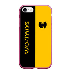 Чехол iPhone 7/8 матовый WU-TANG CLAN ЧЁРНО ЖЁЛТЫЙ, цвет: 3D-малиновый