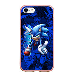 Чехол iPhone 7/8 матовый SONIC LOGO СОНИК ЛОГО