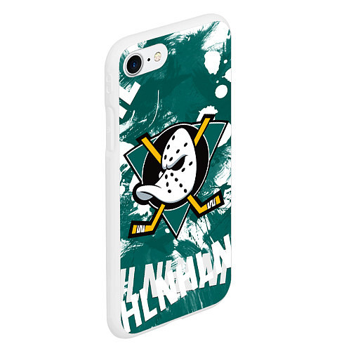 Чехол iPhone 7/8 матовый Анахайм Дакс Anaheim Ducks / 3D-Белый – фото 2