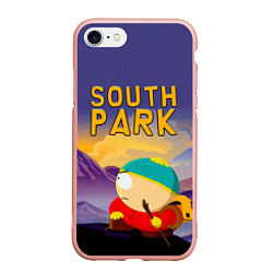 Чехол iPhone 7/8 матовый Эпичный Картман в горах Южный Парк, цвет: 3D-светло-розовый