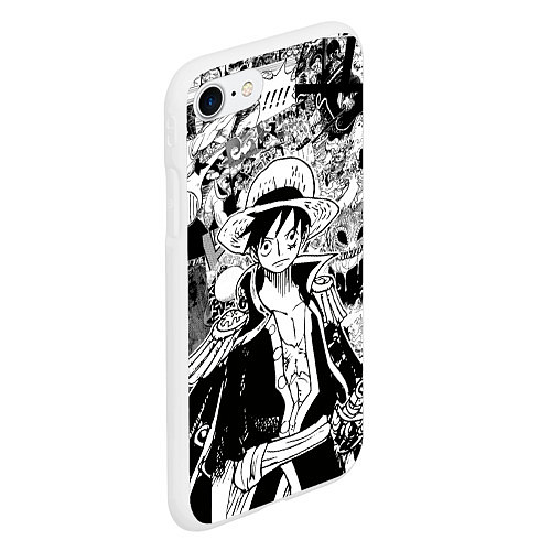 Чехол iPhone 7/8 матовый Ван Пис, One Piece, манга / 3D-Белый – фото 2