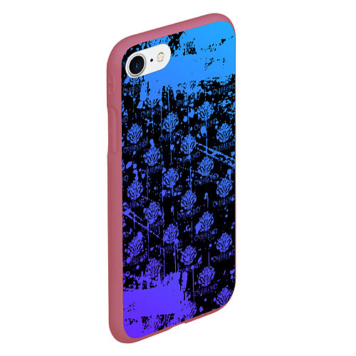Чехол iPhone 7/8 матовый OVERLORD оверлорд neon НЕОН / 3D-Малиновый – фото 2