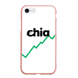 Чехол iPhone 7/8 матовый Криптовалюта Чиа, цвет: 3D-светло-розовый