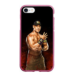Чехол iPhone 7/8 матовый Cena Jr, цвет: 3D-малиновый