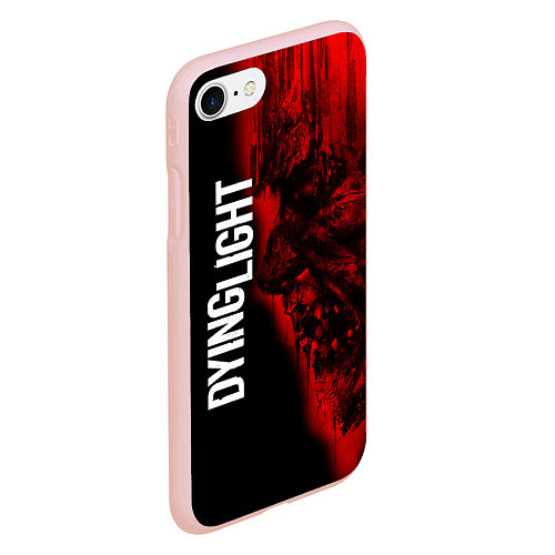 Чехол iPhone 7/8 матовый DYING LIGHT RED ZOMBIE FACE / 3D-Светло-розовый – фото 2