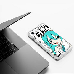 Чехол iPhone 7/8 матовый Hatsune Miku Vocaloid, цвет: 3D-белый — фото 2