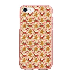 Чехол iPhone 7/8 матовый Christmas Mood, цвет: 3D-светло-розовый
