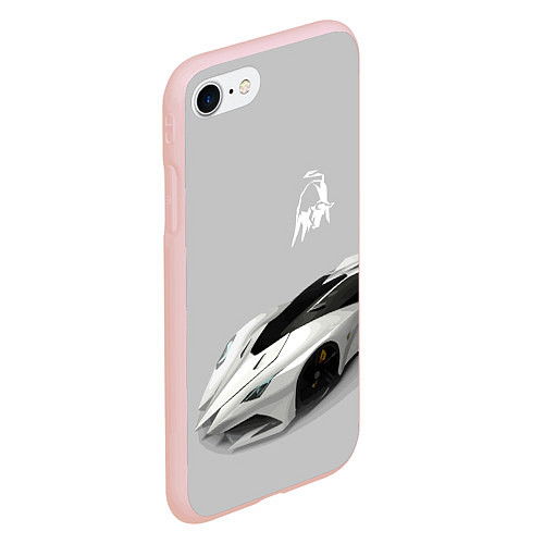 Чехол iPhone 7/8 матовый Lamborghini Concept sketch / 3D-Светло-розовый – фото 2