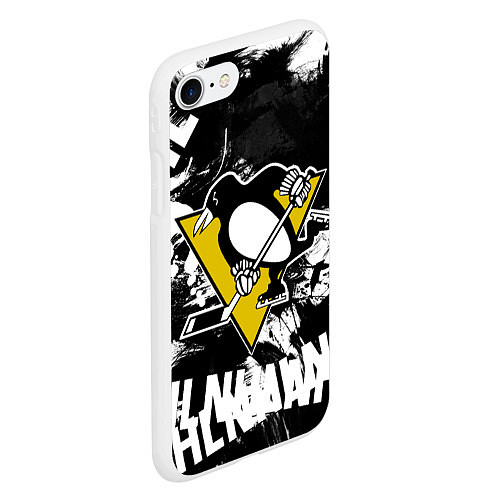 Чехол iPhone 7/8 матовый Питтсбург Пингвинз Pittsburgh Penguins / 3D-Белый – фото 2