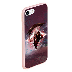 Чехол iPhone 7/8 матовый Кадзуха Каэдэхара в примогеме, цвет: 3D-светло-розовый — фото 2