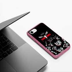 Чехол iPhone 7/8 матовый Tokyo Revengers Valhalla Glitch, цвет: 3D-малиновый — фото 2